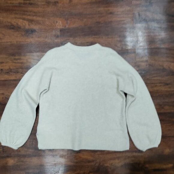 Madewell Beige Wool Alpaca Blend Sundry Destinations Crewneck Sweater Women's M - Picture 3 of 11